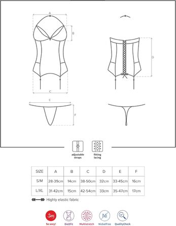 Сексуальний жіночий комплект білизни Selente Love & Fun: корсет, танга та шовкова маска для очей (S-M, червоний)