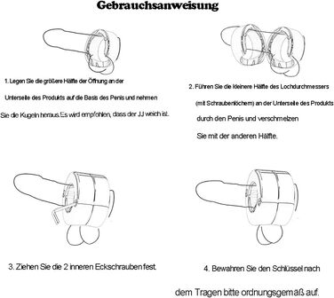 Металевий розтягувач яєчок з шестигранним ключем, важкий, для чоловіків. Розтягувач яєчок, кільце для яєчок, кільце для статевого члена, еротичні інтимні іграшки (L)