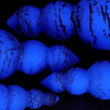 Анальний плагін Jixaxe Riesen з соскою, силікон, XXL, для пар, синій, екстра великий