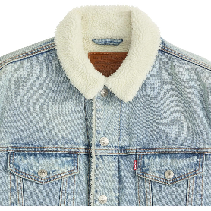 Чоловіча джинсова куртка Levi's Trucker з підкладкою Sherpa, колір Kentucky Blue