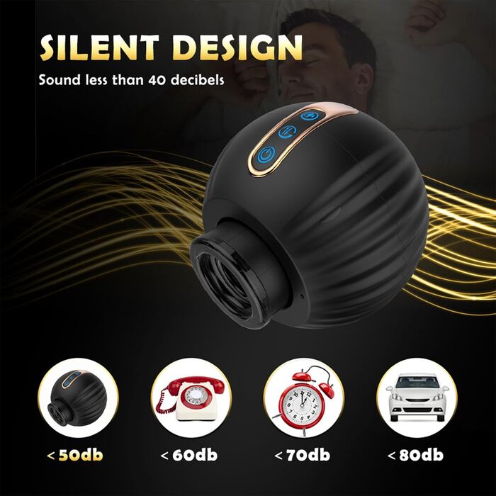 Електричний мастурбатор PQKuss з 8 вібраціями для чоловіків – автоматичний пеніс-вібратор, компактний, водонепроникний