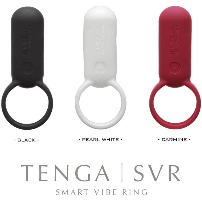 TENGA SVR: Вібруючий кільце для чоловічого статевого члена з підзарядкою, 7 режимів вібрації, чорний колір