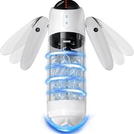 Електричний мастурбатор з ручкою для чоловіків – автоматичний стимулятор пеніса, секс-іграшка для соло, телескопічний, з ротацією та функцією всмоктування