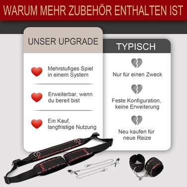 Набір для БДСМ-ігор для пар: наручники, мотузки, пов'язки для ніг (темно-червоний)