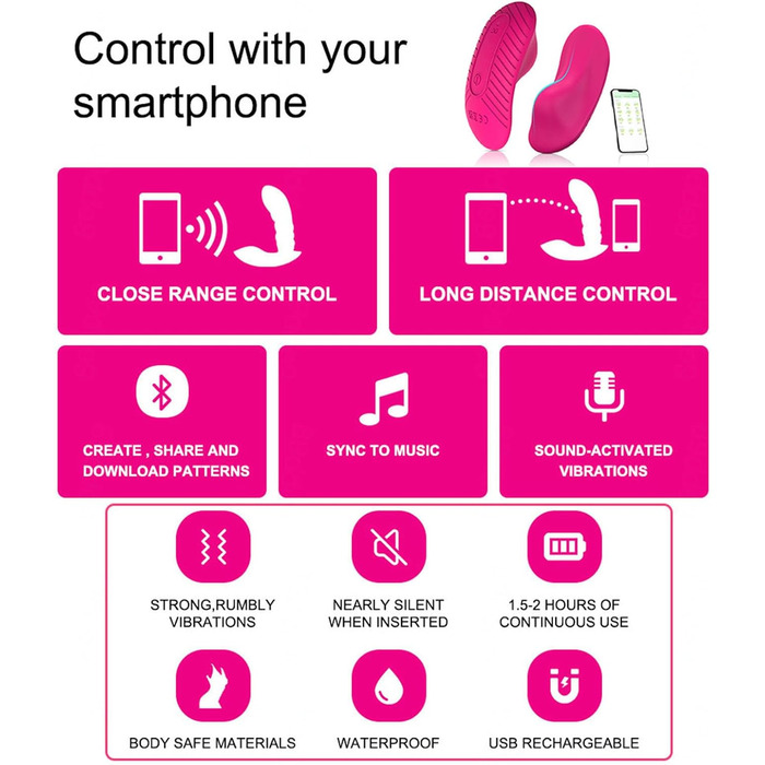 Вібратор з дистанційним керуванням та керуванням через додаток, 9 режимів вібрації, інтимні іграшки для пар, вібратор для жінок, тихий, потужний, стимулятор клітора, фіолетовий