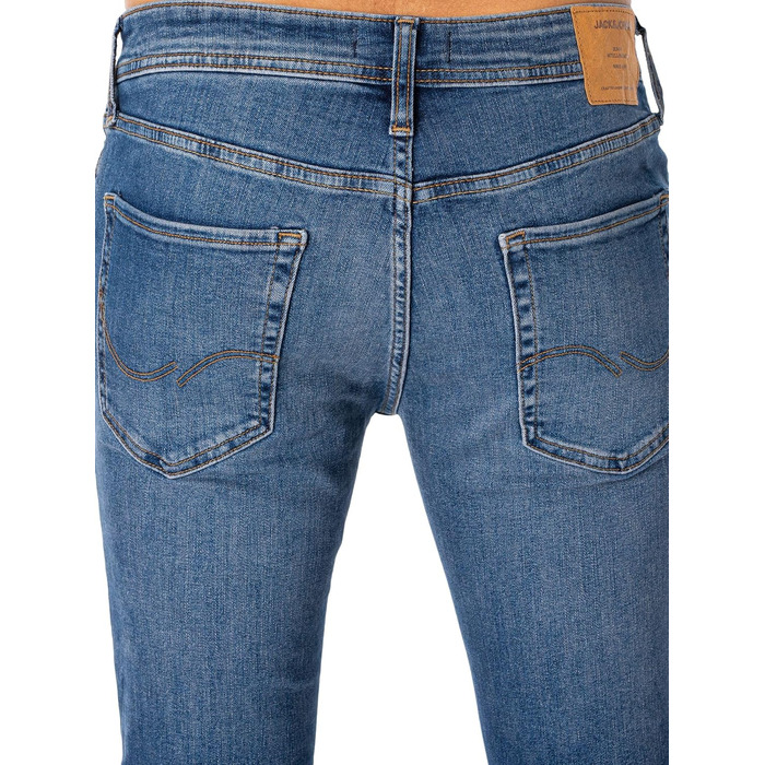 Чоловічі вузькі джинси Skinny Jack & Jones JJILIAM JJORIGINAL синього кольору, 36W / 32L