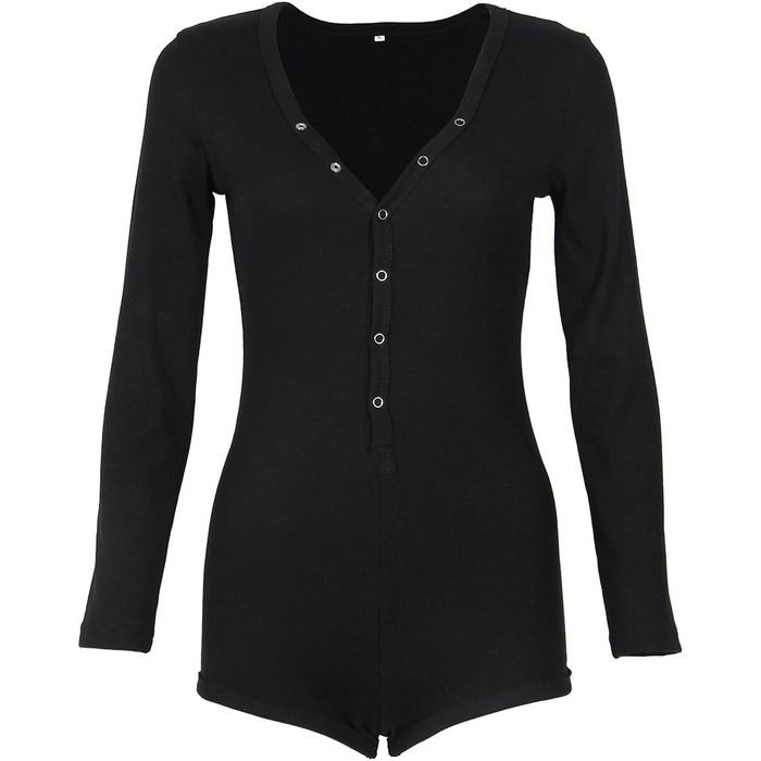 Жіночий боді Roselux з V-подібним вирізом, чорний, розмір 2S