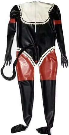 Костюм для косплею Gaylop з латексу, боді, унісекс, надувний, чорно-білий, червоний, регульований розмір