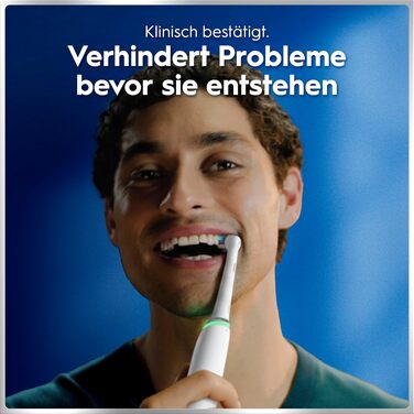 Електрична зубна щітка Oral-B iO Series 6 білого кольору, 5 режимів чищення, з дорожнім кейсом та набором з 2 насадок