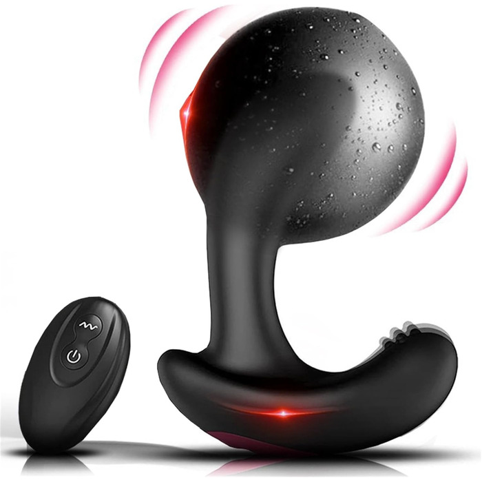 Надувний анальний вібратор з пультом дистанційного керування. 10 режимів вібрації, стимуляція G-точки та простати. Іграшки для дорослих для чоловіків, жінок, пар