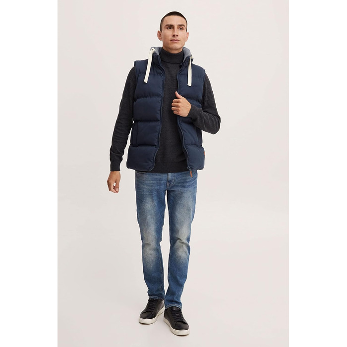Чоловіча стібана жилетка Blend BHJens Outdoor темно-синього кольору (S, Navy)