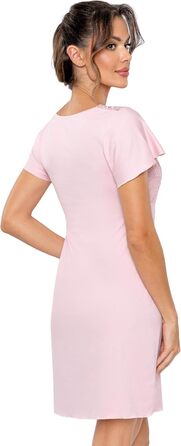 Selente Sweet Dreams: Елегантне коротке нічне вбрання/піжама для жінок з мереживом (виготовлено в ЄС), рожевий, розмір 36