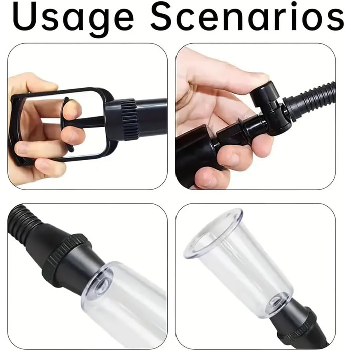 Набір для стимуляції клітора Guspiun: ручна вакуумна помпа з 2 сосками для клітора та 3 сосками для грудей, сексуальна іграшка для жінок, парна