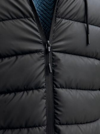 Чоловіча стібана куртка JACK & JONES, чорна, розмір XL