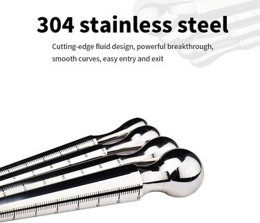 Розширювач сечоводу з нержавіючої сталі Seckoe для чоловіків (XL) - дилататор, катетер, сонда, масажер простати, секс-іграшка