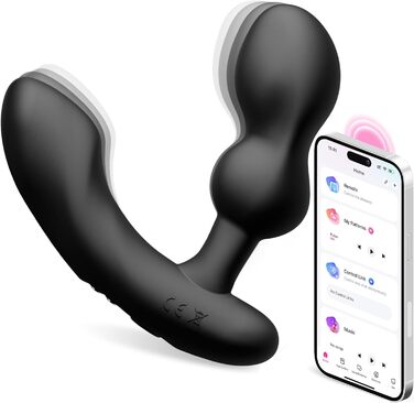 Lovense Edge 2: чоловічий анаплаг з пультом керування, вібрація простати, Bluetooth, 10000+ режимів, іграшки для дорослих