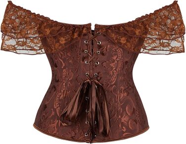 Корсет Daen Korsett Body Shaper з кісточками, для корекції фігури, корсет-боді, сатиновий, квітковий принт, 15-лінійний, розмір M