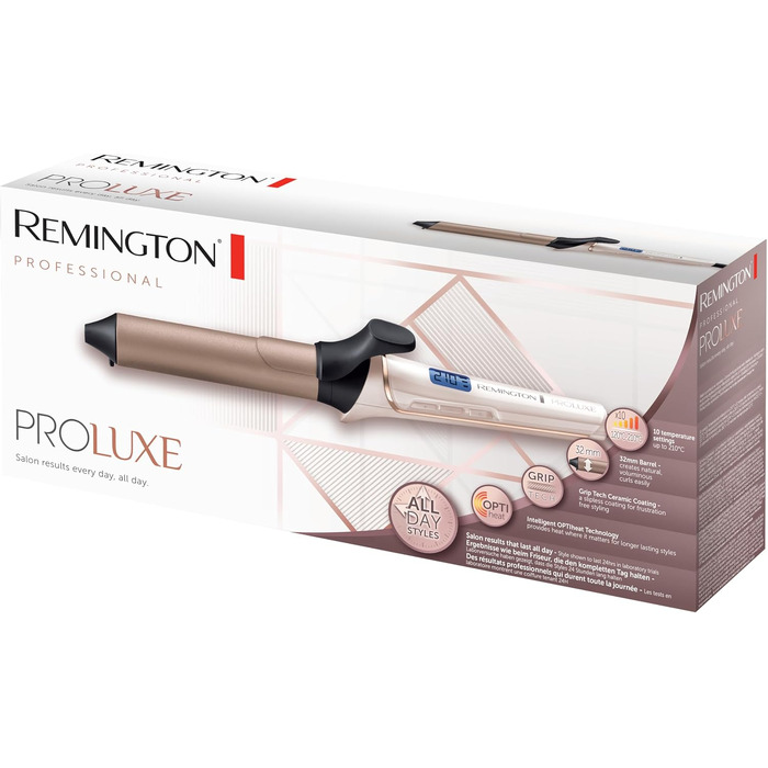 Випрямляч для волосся Remington PROluxe S9100 з керамічним покриттям Ultimate-Glide, LCD-дисплеєм та технологією OPTIheat, 150-230°C