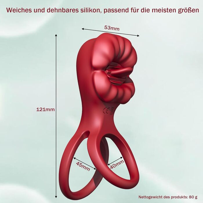 Вібраційний кільце для статевого члена з керуванням через додаток, 9 режимів вібрації/лизання, секс-іграшка для чоловіків, пар та жінок
