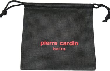 Чоловічий шкіряний ремінь Pierre Cardin, преміум натуральна шкіра (повномірний виріб), ширина 40 мм, колір чорний, розмір 105