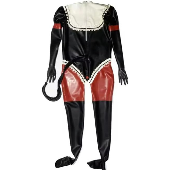 Костюм для косплею Gaylop з латексу, боді, унісекс, надувний, чорно-білий, червоний, регульований розмір