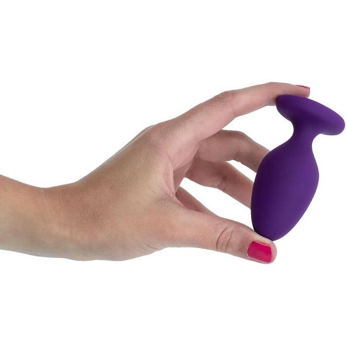 Анальний плаг AMORELIE Joy Twist – водонепроникний, силіконовий з ABS, фіолетовий