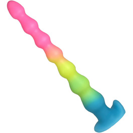 Анальний дildo Axcroo з м'якого силікону, 36 см, з кулями та ланцюгом, стимулятор простати, для чоловіків та жінок