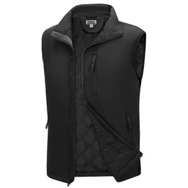 Чоловічий жилет Outdoor Ventures Softshell з утеплювачем, водовідштовхуючий та вітрозахисний, для бігу, їзди на велосипеді та походів, чорний, XL