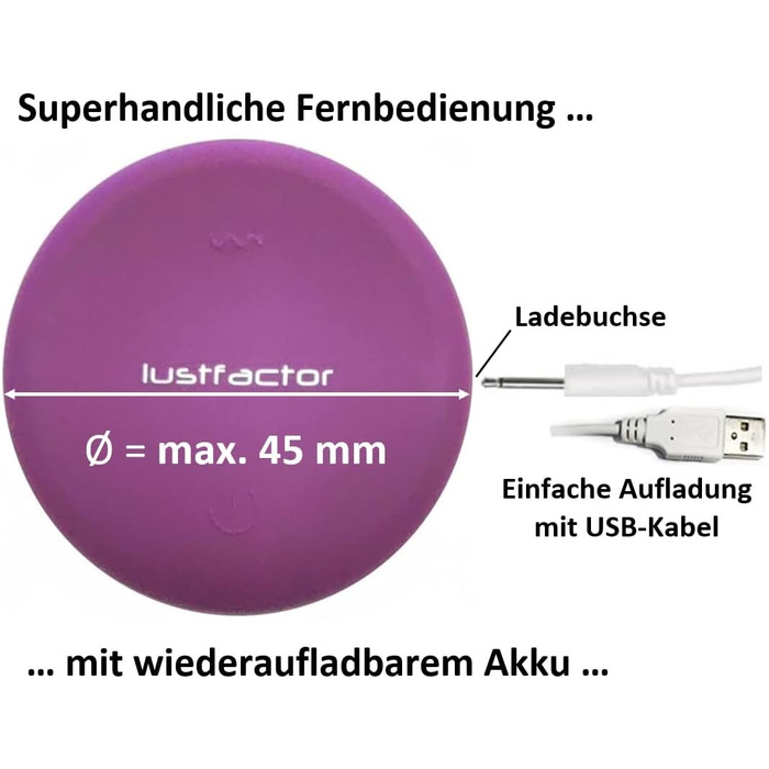 Вібратор-метелик Lustfactor для жінок з силікону | Бездротовий, з пультом керування | Для вагінальної та кліторальної стимуляції | Зарядний, USB | Інтимні іграшки для дорослих