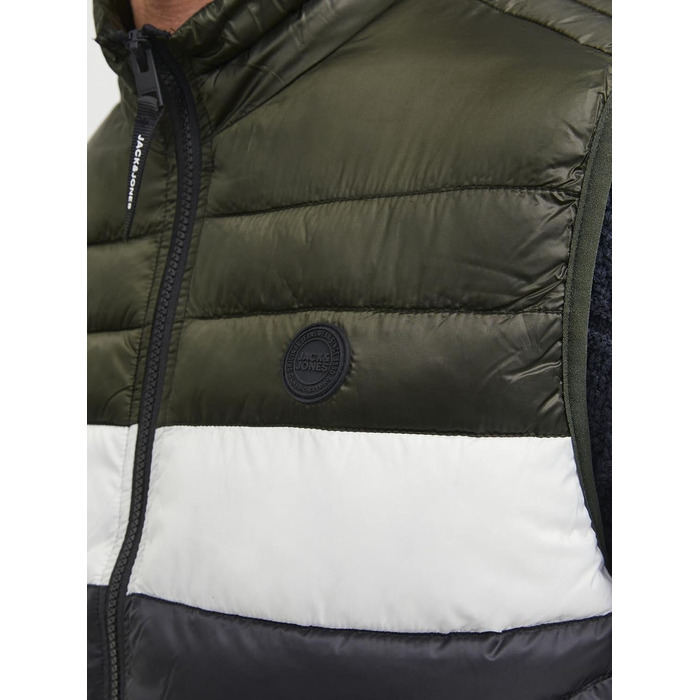 Чоловічий жилет Jack & Jones Jjehero Noos стібаний, колір Rosin/Black/White, розмір L