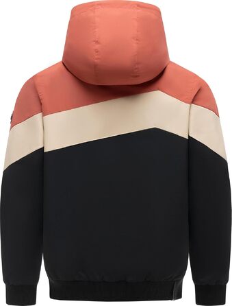Чоловіча легка демісезонна куртка Ragwear Stewie Block: водонепроникна та дихаюча з капюшоном, колір Terracotta, розмір 3XL