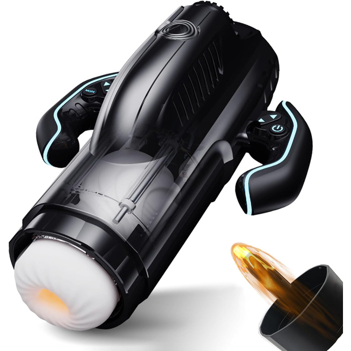 Інтимна іграшка для чоловіків з 5 телескопічними головками та 5 режимами стимуляції, реалістична вагіна