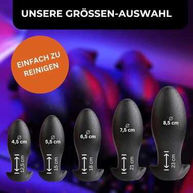 Анальний плаг KINKWERK з м'якого силікону | Преміум якість, XL | Для початківців та досвідчених | Зручний у догляді