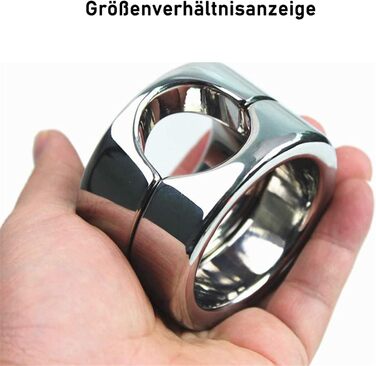 Сталевий натягувач яєчок, кільце для яєчок SeLgurFos, кільце для яєчок, кільце для статевого члена, еротичні іграшки для чоловіків (подвійний шар)