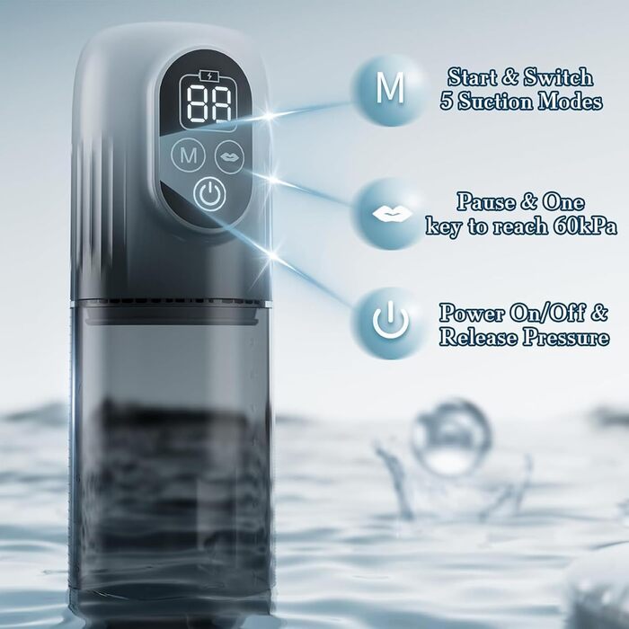 Електрична пеніс-насос Layhou 4-в-1 з автоматичним режимом та 3 кільцями для збільшення та покращення ерекції