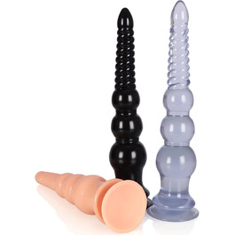Анальний плагін Qiyasex Langer Analdildos з присоском, XXL, великий, для масажу простати, тренування ануса, синій, колір м'яса