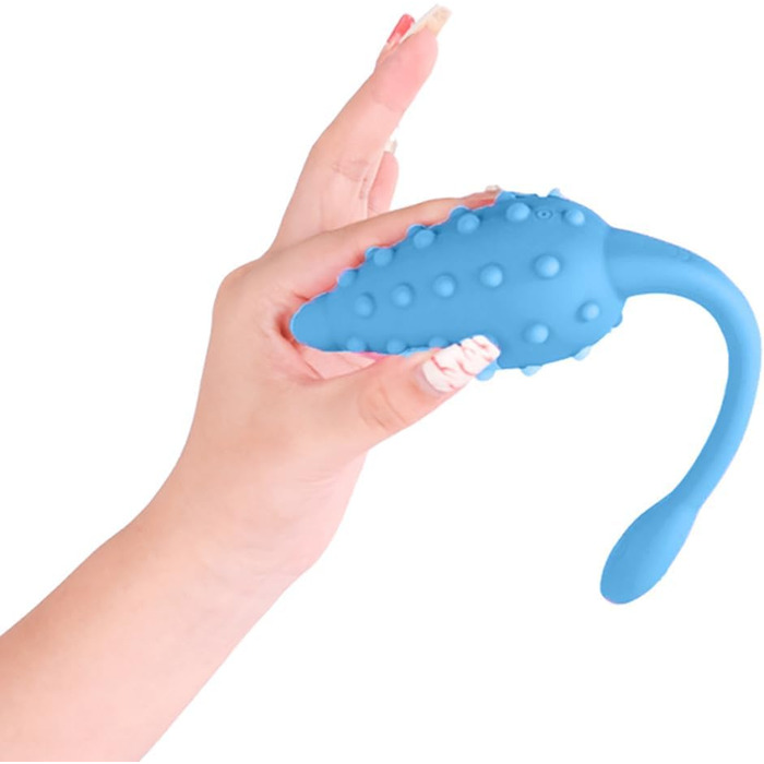 Секс-іграшка NAIXBTY: вібруюче яйце з силікону з пультом дистанційного керування. Для вагінальної та кліторальної стимуляції. Підходить для пар. (Блакитний)