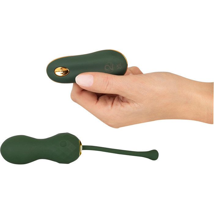 Вібратор для інтимної зони Emerald Love Luxurious Rabbit Grün/Gold, 3,0-4,1 см (Liebeskugeln)