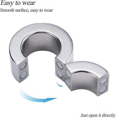 Сталевий кільце для статевих органів з магнітом, розширювач мошонки, тренажер для пеніса, кільця для мошонки, пристрої для пеніса, сексуальні іграшки для чоловіків, діаметр: 40 мм