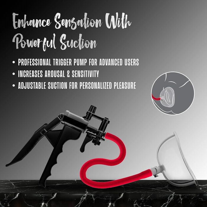Насос для вагінального масажу Temptasia Vagina Vulva з тригером, для максимального вакууму, з простими компонентами для вивільнення, підвищене відчуття, покращене жіноче задоволення