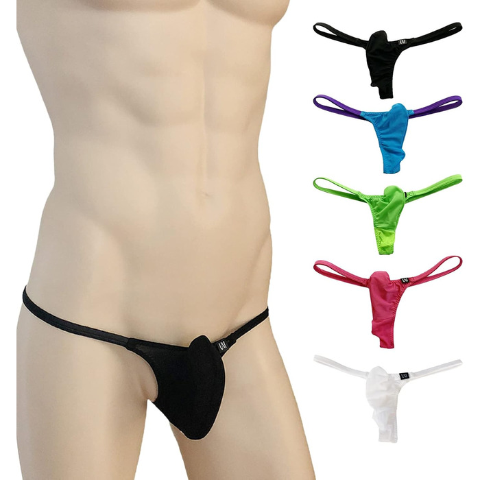 Танга чоловічі Faringoto, низька талія, сітчатий вкладиш, 6 пар (розмір S)