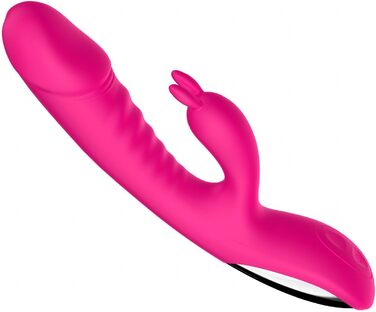 Вібратор G-Punkt Klassischer Rabbit з підігрівом, 10 режимів, тихий, для жінок (рожевий)
