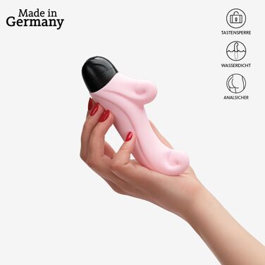 Вібратор для тіла Rabbit Vibrator OCEAN (Rosa) – маленький вібратор для масажу G-точки та простати, Made in Germany, 6 режимів інтенсивності, 100% медичний силікон