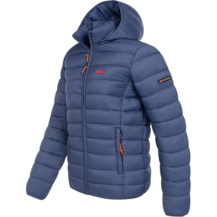Чоловіча стібана куртка Geographical Norway для осені та зими, Outdoor, колір Denim