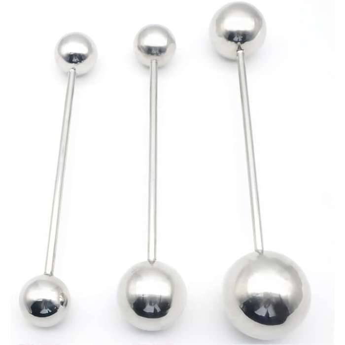 Анальний масажер ScreaAss з нержавіючої сталі з подвійним наконечником, кулі, дildo, для чоловіків та жінок, 38/50/63 мм, стимулятор G-точки, масажер простати