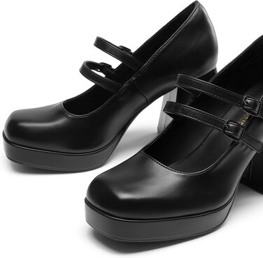Жіночі туфлі-човники Dream Pairs з закритим носком, чорні, екошкіра (розмір 41.5 EU)