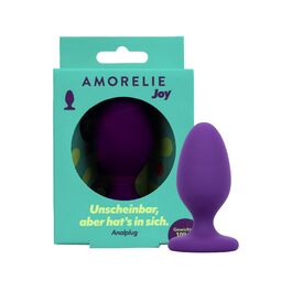 Анальний плаг AMORELIE Joy Twist – водонепроникний, силіконовий з ABS, фіолетовий