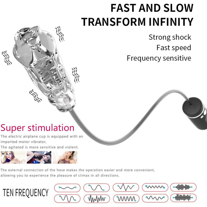 Електрична пеніс-насос Jpscor з 10 вібраційними та вакуумними режимами - тренувальний пристрій для чоловіків
