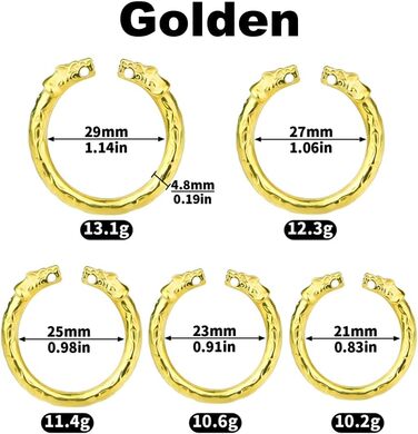 Сталевий кільце для пеніса з накіткою, комплект 5 шт. - Інтимна іграшка для чоловіків