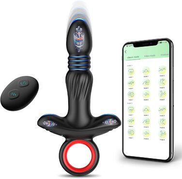 Вібратор для чоловіків Analvibratoren 9 режимів, з пультом, стимулятор простати, чорний